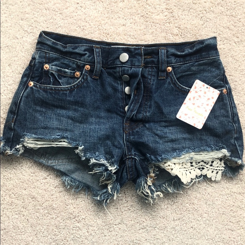Free People blue jean shorts